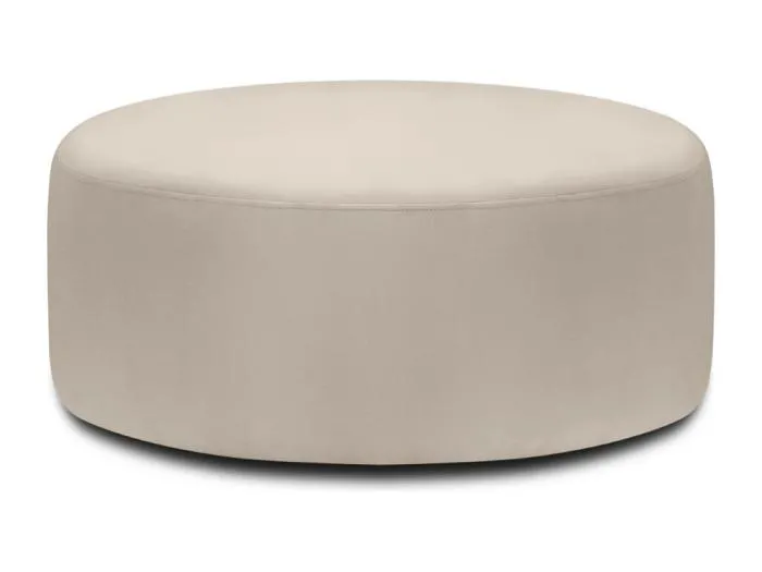 CXL by Christian Lacroix - Drehpouf "Adam" Sitzer aus Samt beige - 80x80x36cm