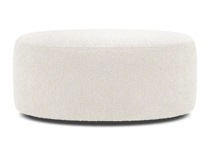 CXL by Christian Lacroix - Drehpouf "Adam" Sitzer aus Boucle weiß - 80x80x36cm