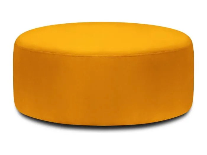 CXL by Christian Lacroix - Drehpouf "Adam" Sitzer aus Samt gelb - 80x80x36cm