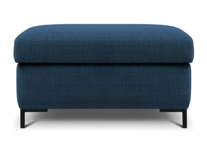CXL by Christian Lacroix - Pouf mit Kasten "Yanis" Sitzer aus strukturiertem Stoff blau - 87x72x46cm