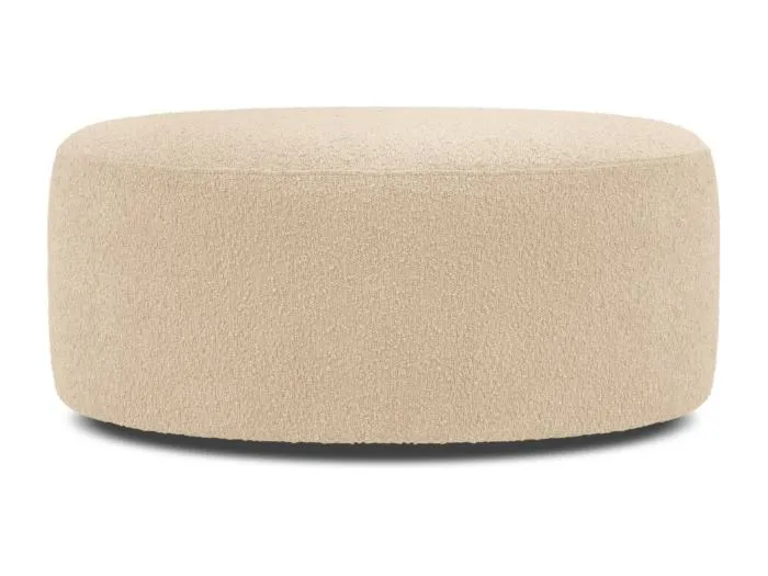 CXL by Christian Lacroix - Drehpouf "Adam" Sitzer aus Boucle beige - 80x80x36cm