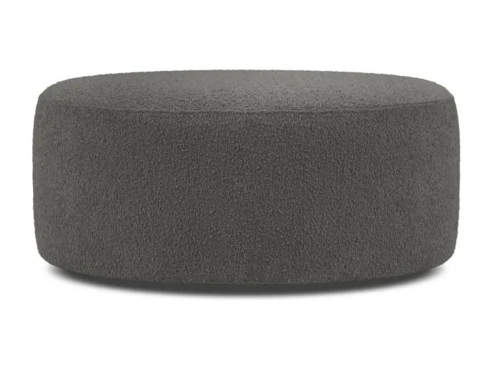 CXL by Christian Lacroix - Drehpouf "Adam" Sitzer aus Boucle dunkelgrau - 80x80x36cm