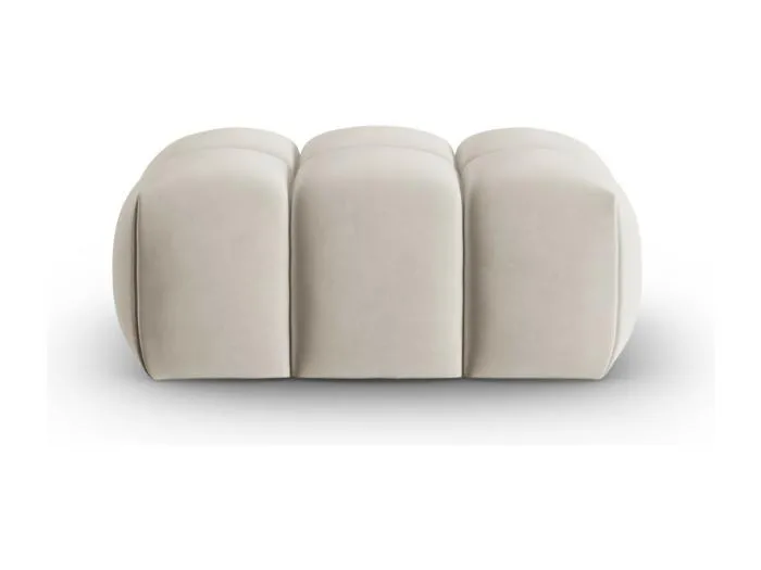 CXL by Christian Lacroix - Pouf "Lorella" aus Samt Ecru - 85x60x40cm