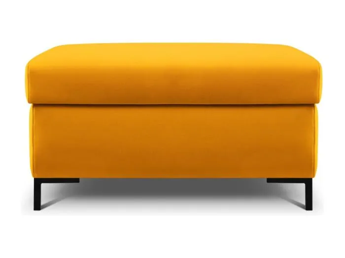 CXL by Christian Lacroix - Pouf mit Kasten "Yanis" Sitzer aus Samt gelb - 87x72x46cm