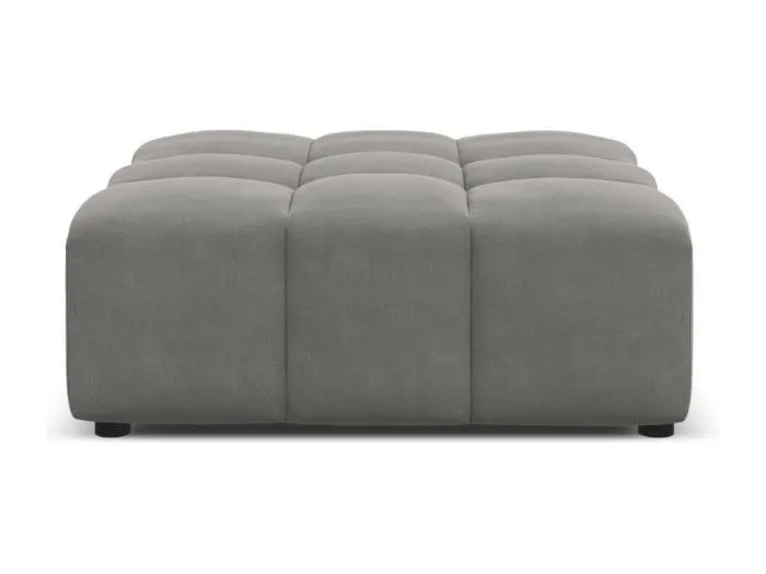 CXL by Christian Lacroix - Pouf "Luc" Sitzer aus Samt hellgrau - 80x102x40cm