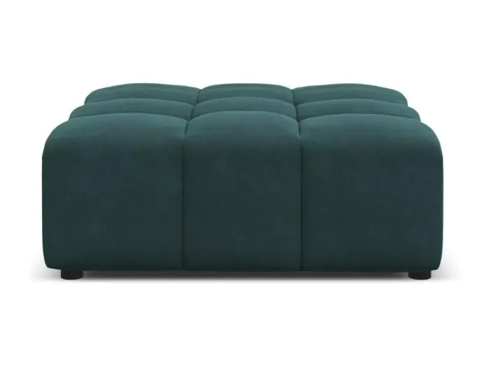 CXL by Christian Lacroix - Pouf "Luc" Sitzer aus Samt petrol - 80x102x40cm