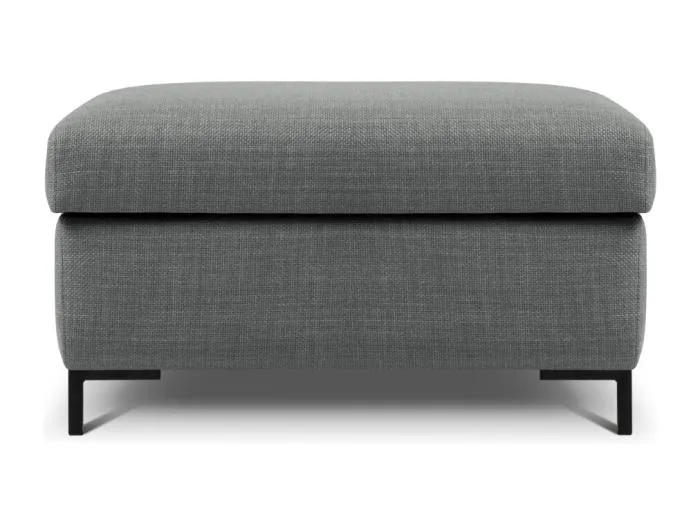 CXL by Christian Lacroix - Pouf mit Kasten "Yanis" Sitzer aus strukturiertem Stoff grau - 87x72x46cm