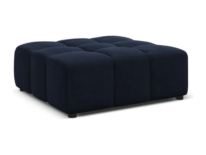 CXL by Christian Lacroix - Pouf "Luc" Sitzer aus Samt dunkelblau - 80x102x40cm