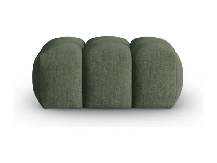 CXL by Christian Lacroix - Pouf "Lorella" aus strukturiertem Stoff dunkles olivgrün - 85x60x40cm