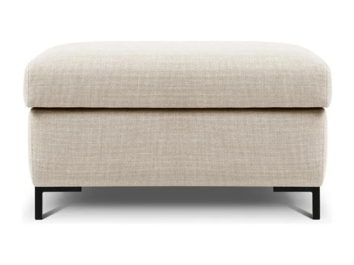 CXL by Christian Lacroix - Pouf mit Kasten "Yanis" Sitzer aus strukturiertem Stoff beige - 87x72x46cm