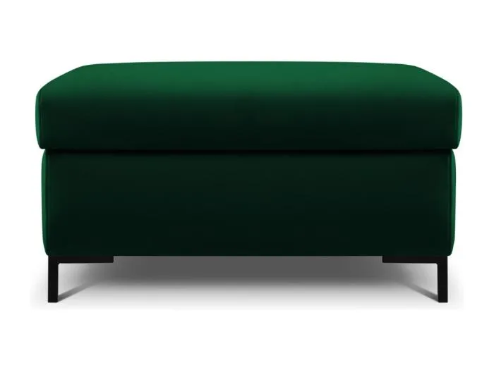 CXL by Christian Lacroix - Pouf mit Kasten "Yanis" Sitzer aus Samt flaschengrün - 87x72x46cm