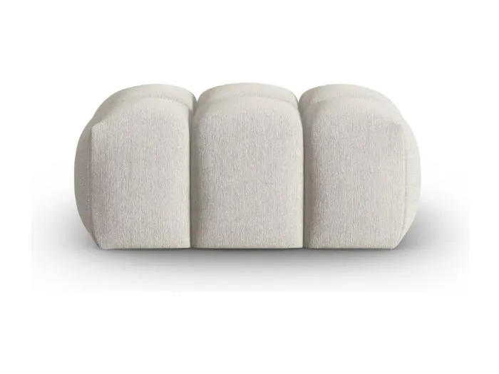 CXL by Christian Lacroix - Pouf "Lorella" aus strukturiertem Stoff beige - 85x60x40cm