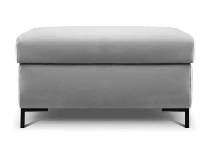 CXL by Christian Lacroix - Pouf mit Kasten "Yanis" Sitzer aus Samt grau - 87x72x46cm