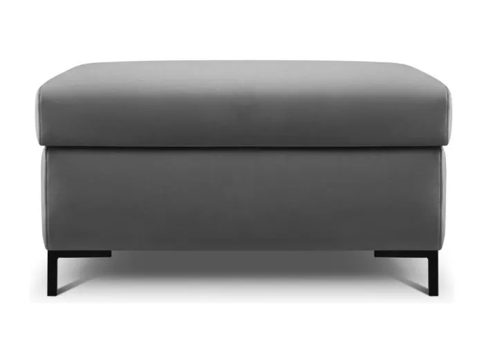 CXL by Christian Lacroix - Pouf mit Kasten "Yanis" Sitzer aus Samt dunkelgrau - 87x72x46cm