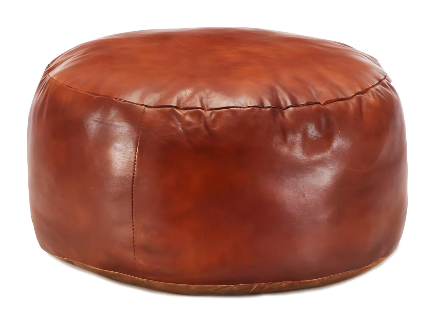 Pouf Hellbraun 60 x 30 cm Echtes Ziegenleder