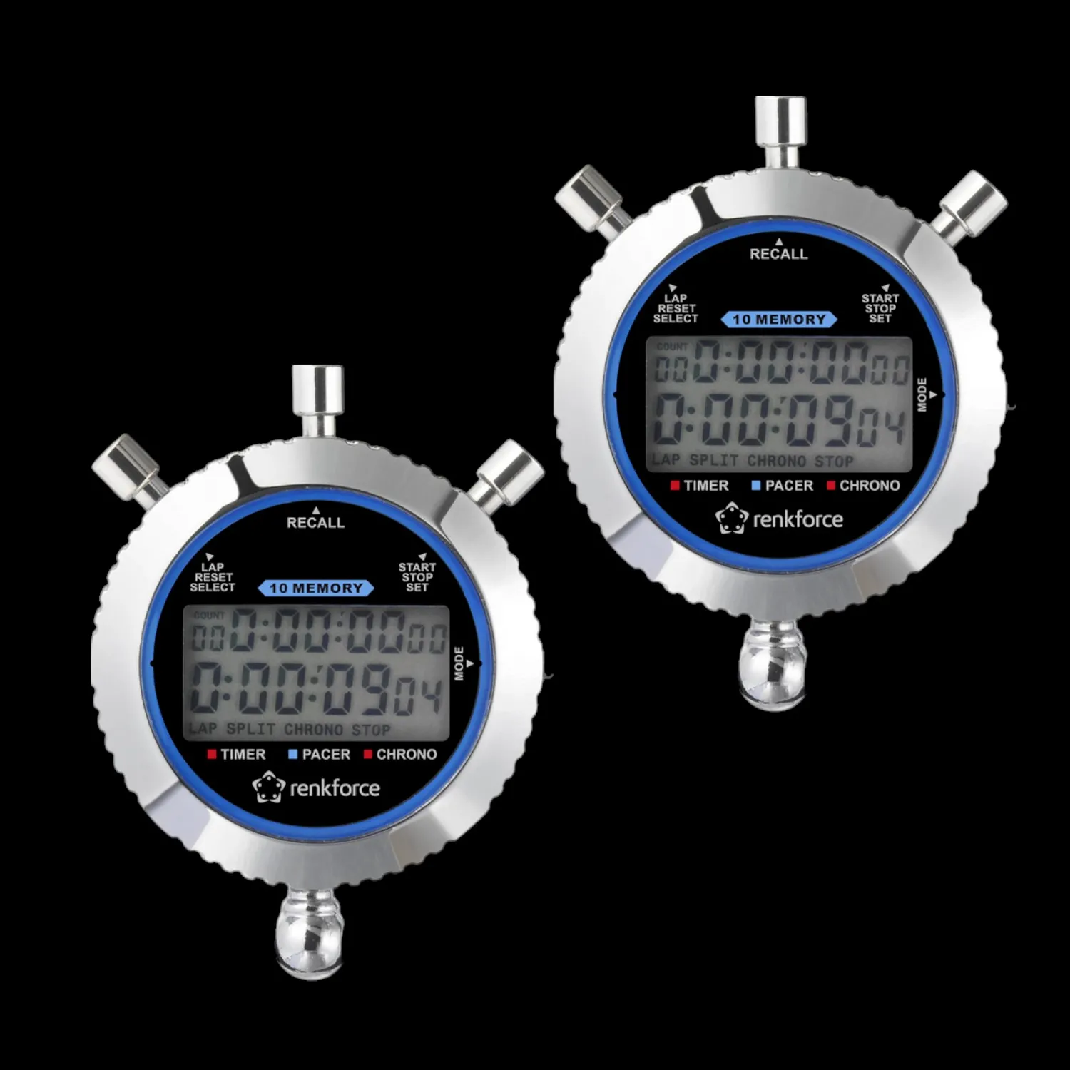 Renkforce Rf Sw 200 Stoppuhr Digital Sportuhr Laufuhr Fitness Timer 2 Stück B-Ware