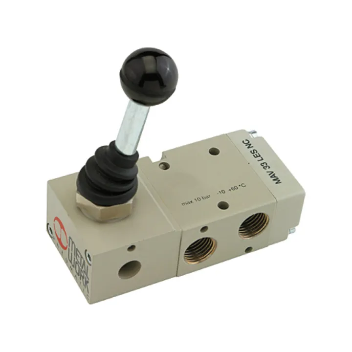 Riegler 3/2 Wegeventil Ventil Steuerung G1/8 Monostabil Aluminium Hebel 90 Grad B-Ware