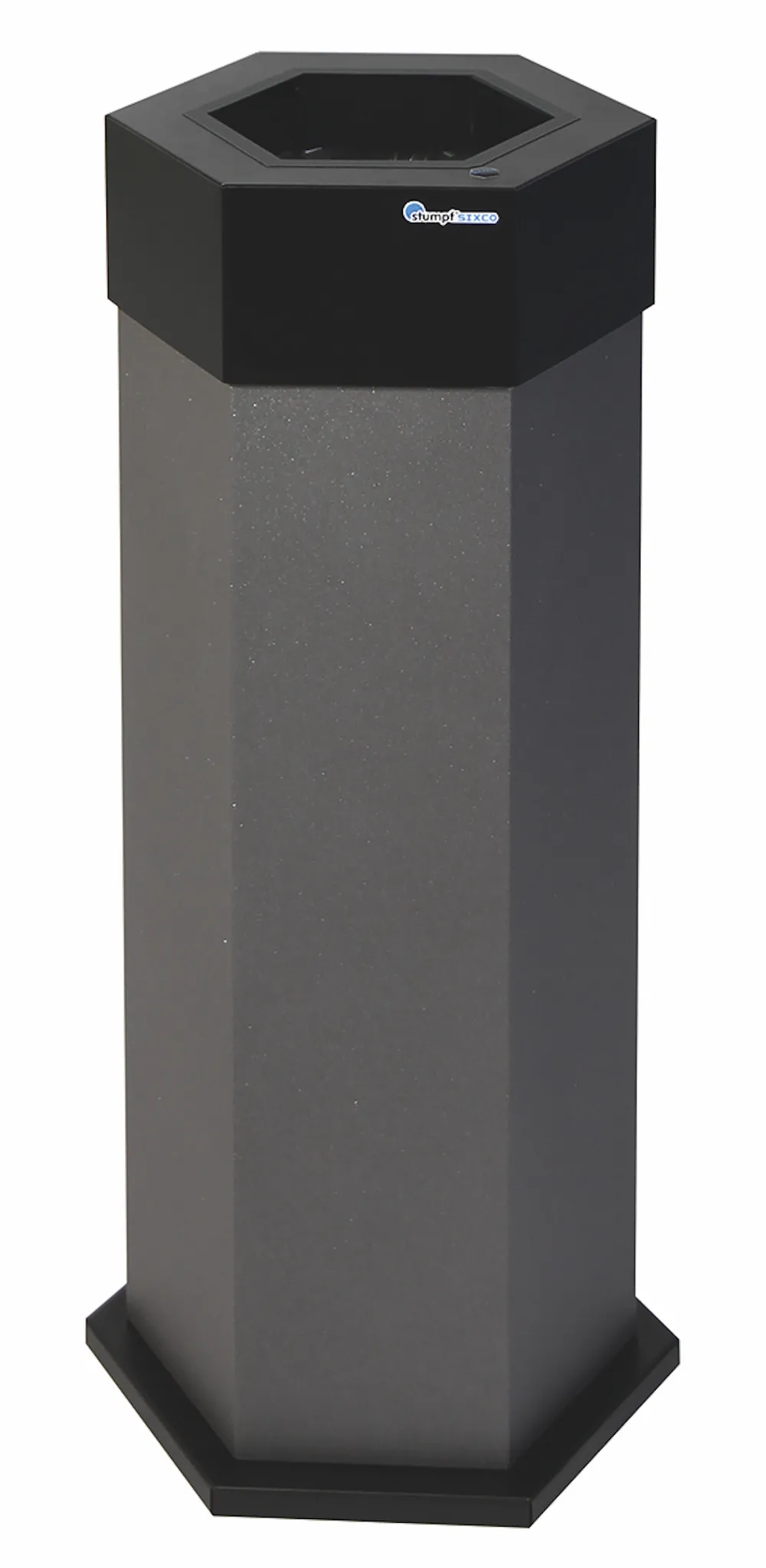 Abfallsammler mit offener Einwurfsöffnung | 45 Liter, HxBxT 83x32,5x37,5cm | Lichtgrau