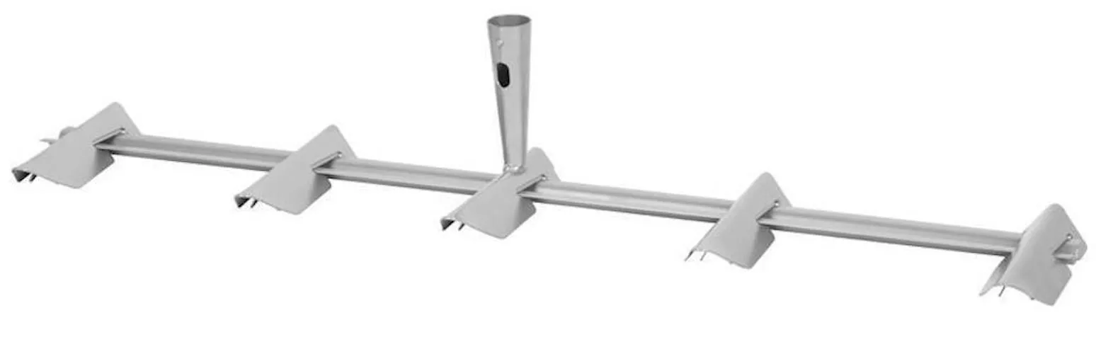 PROREGAL Gartenharkel mit Silberpulverbeschichtung, 5 Zinken