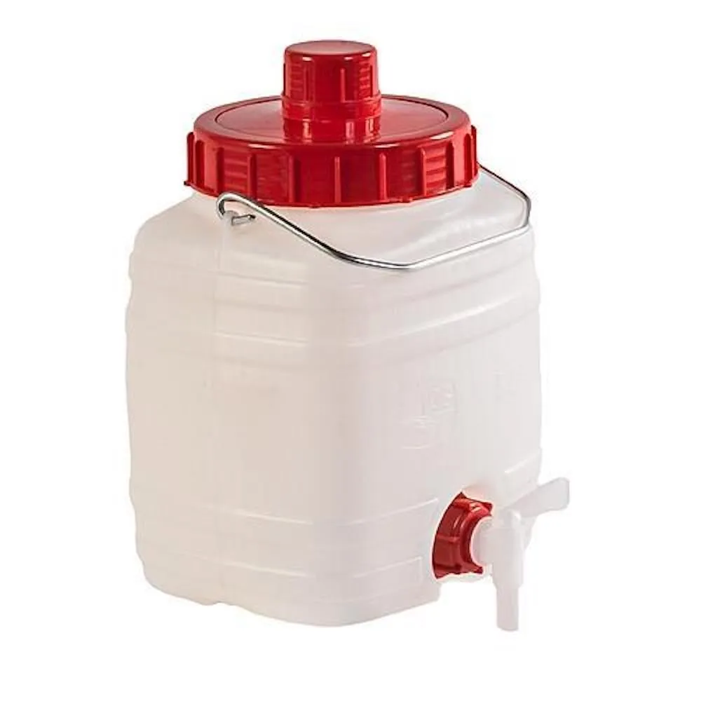 PROREGAL Mehrzweckfass Kunststoff mit Schraubdeckel & Ventil 5 Liter, 20x17x26cm