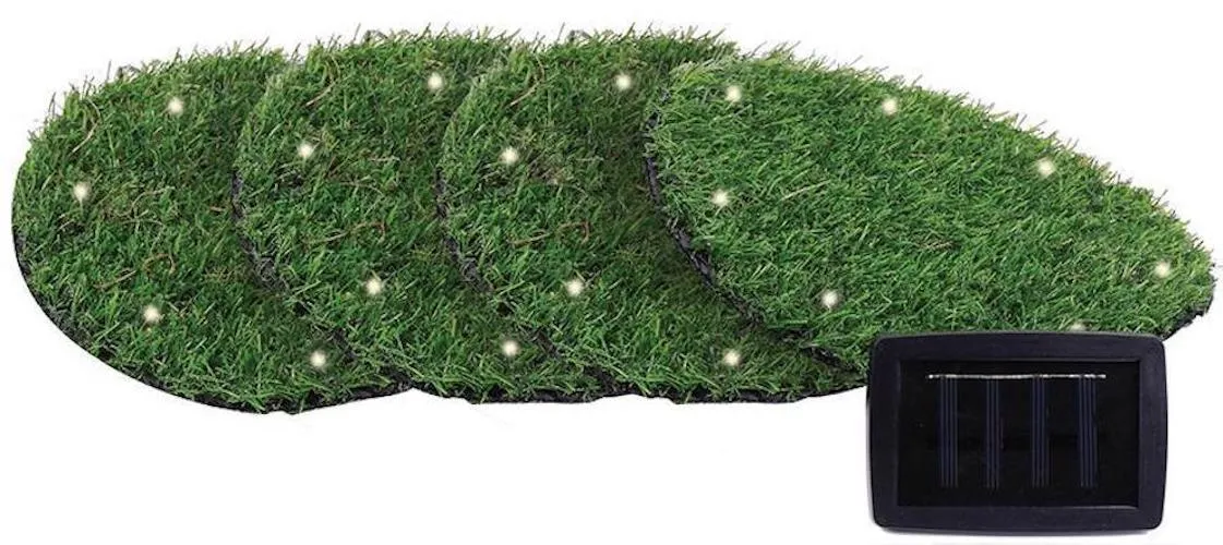 SuperSparSet 16x NATURE Solarlampen mit automatischer Einschaltfunktion | Ø 24cm | 8 LEDs | Automatisches Schalten | Gartenlampe, Rattanlampe, LED Lampe, Solarlampe