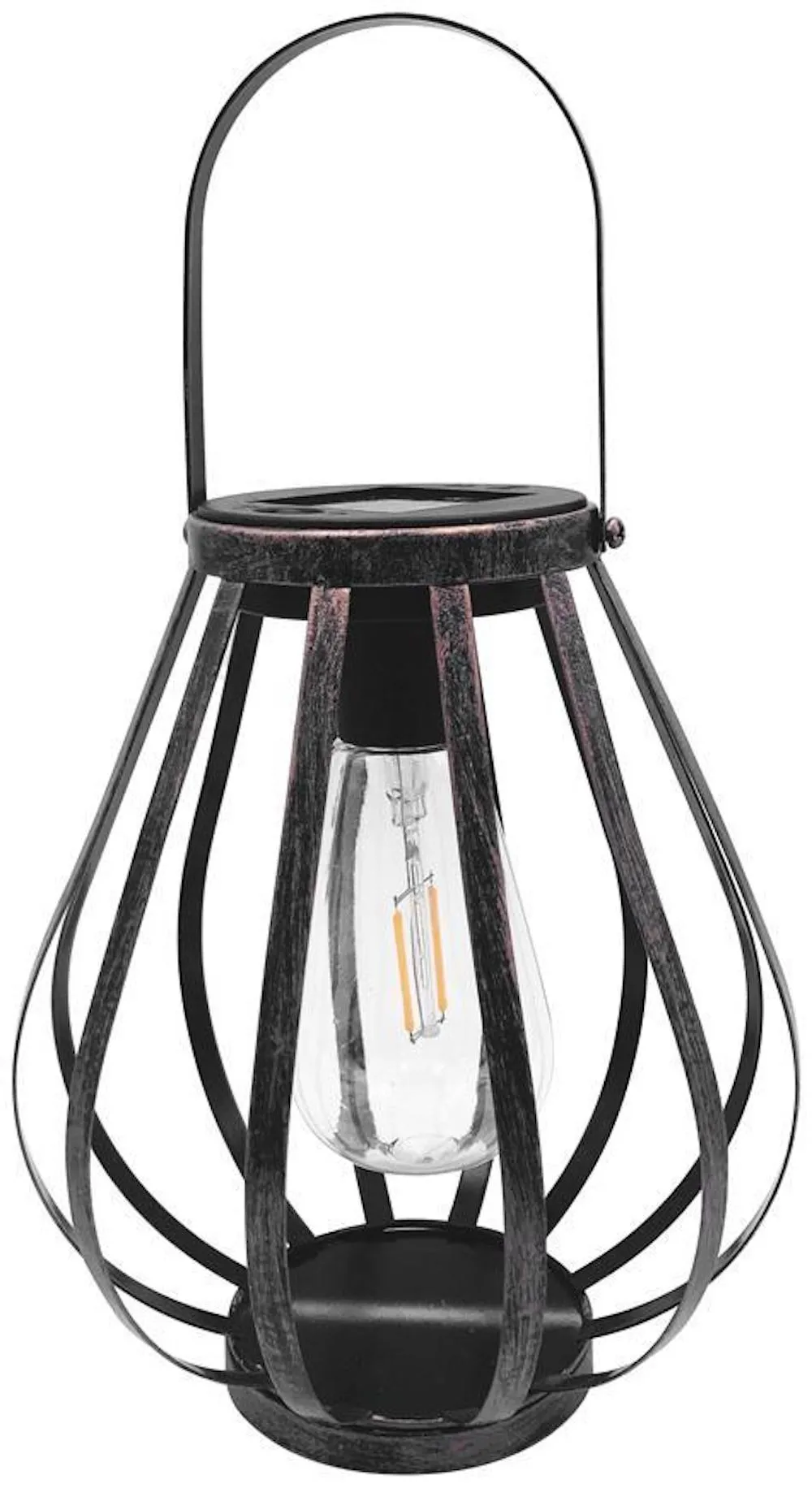 SICILIA Solarlampe mit automatischer Einschaltfunktion | HxB 18x21cm | SICILIA-2 LEDs | Automatisches Schalten | Gartenlampe, Rattanlampe, LED Lampe, Solarlampe