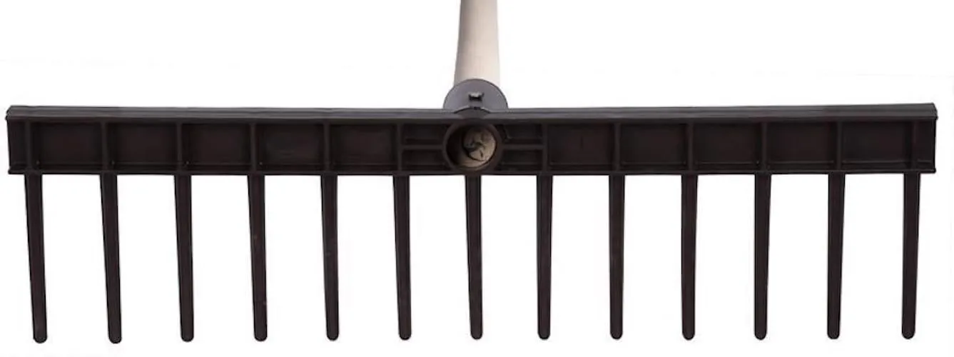 PROREGAL Gartenharke, Kunststoff, 13 Zinken, mit Griff