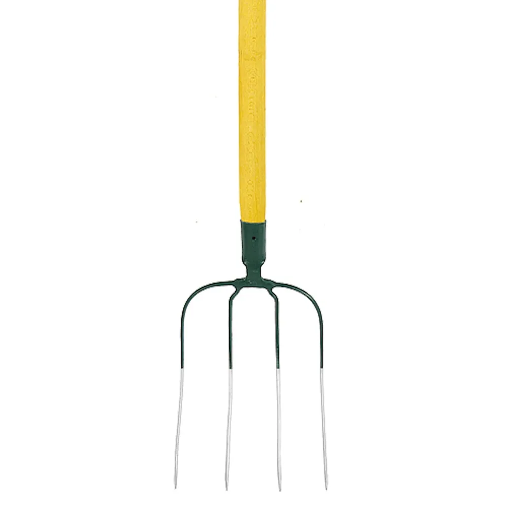 PROREGAL Dunggabel Mistgabel Mistforke Heugabel Streugabel F124, 4 Zinken, mit Griff