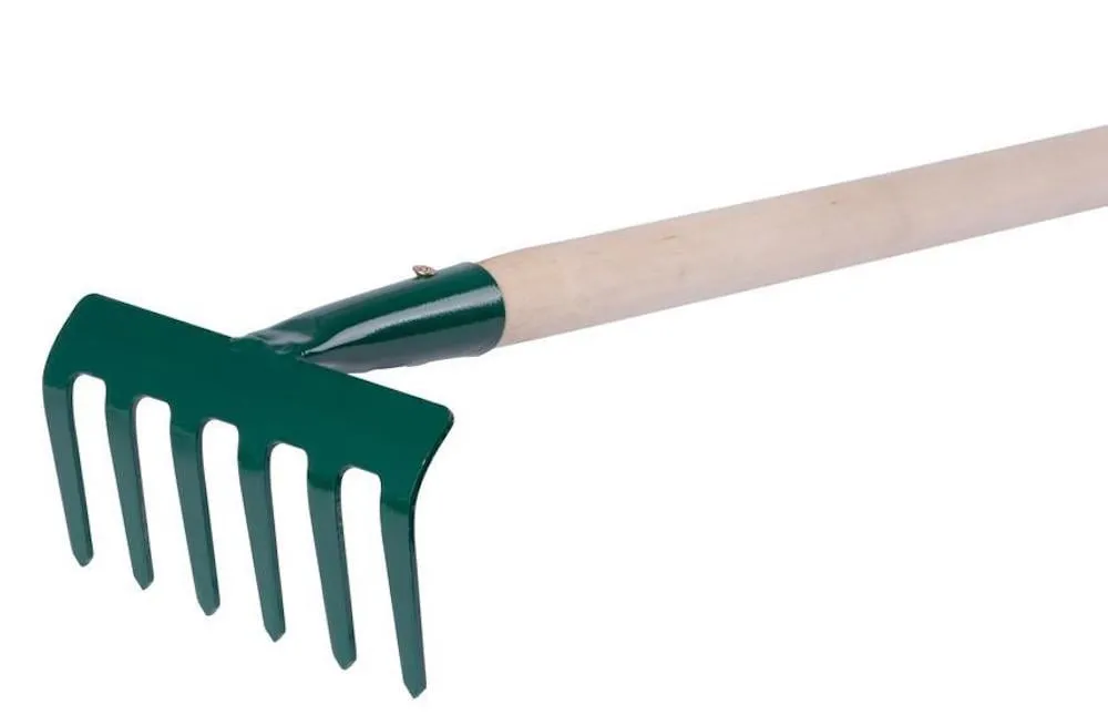 PROREGAL Gartenharke 109/1000 6 Zinken mit Griff