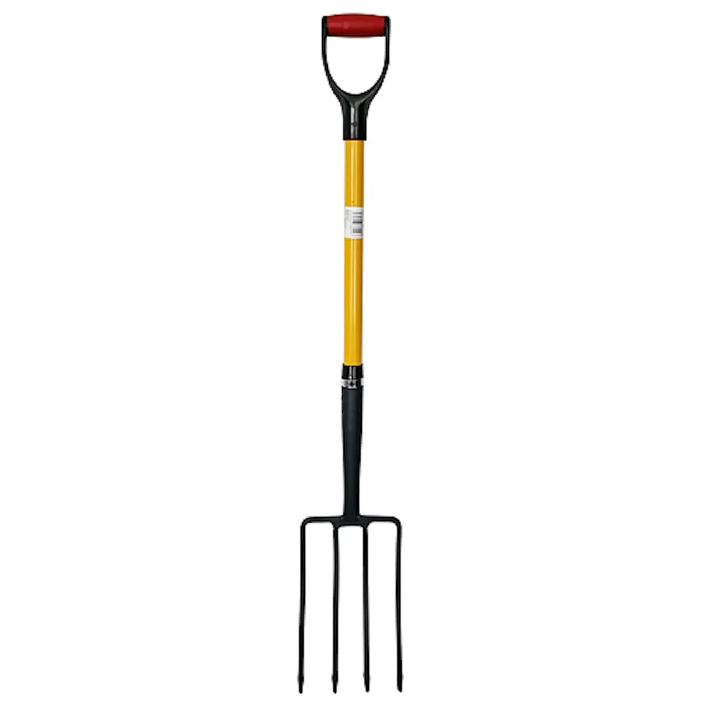 PROREGAL Dunggabel Mistgabel Mistforke Heugabel Streugabel mit D-Griff aus Glasfaser