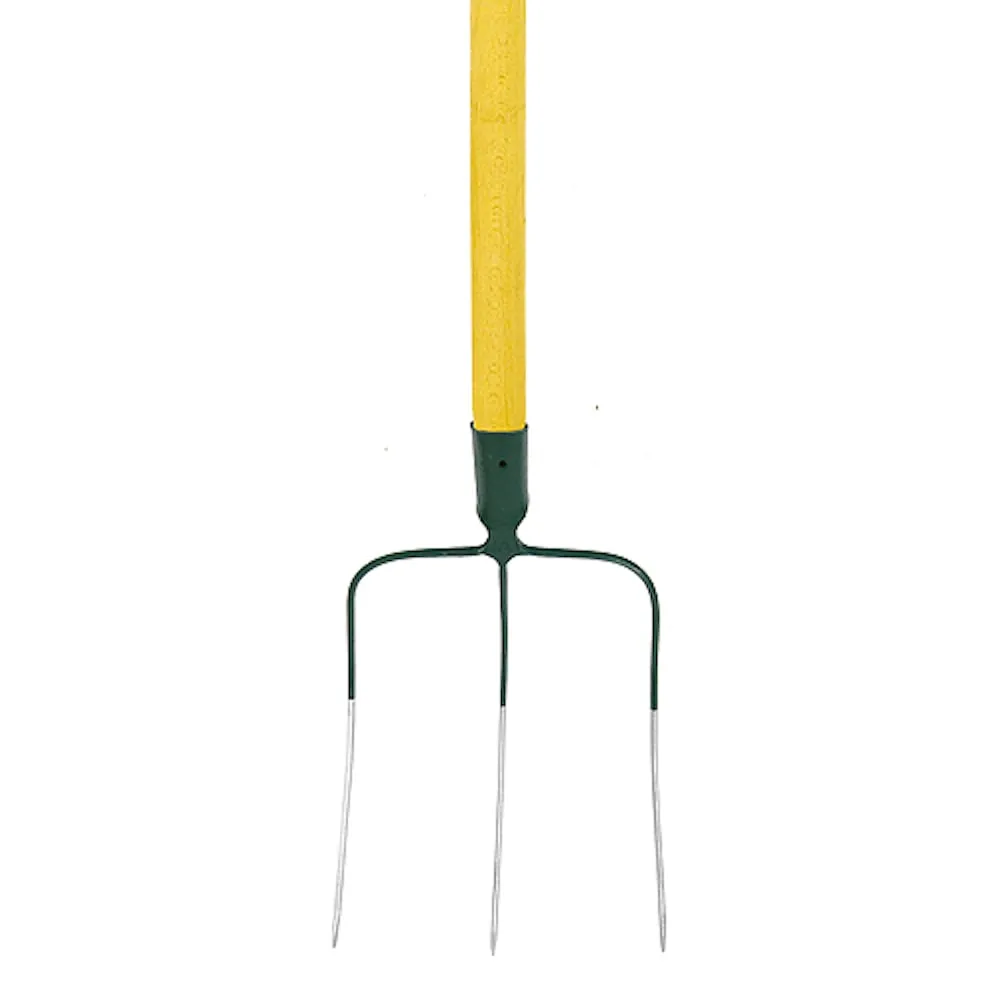 PROREGAL Dunggabel Mistgabel Mistforke Heugabel Streugabel AIX 6.26-WH 3-tooth, breit, mit Griff