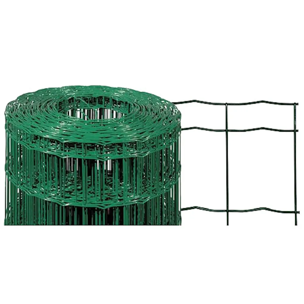 PROREGAL Drahtzaun, Drahtnetz PVC Beschichtet Europlast, H-1800mm, 2lem, Quadrat, Auge 100x50mm, ∅ 2,20m