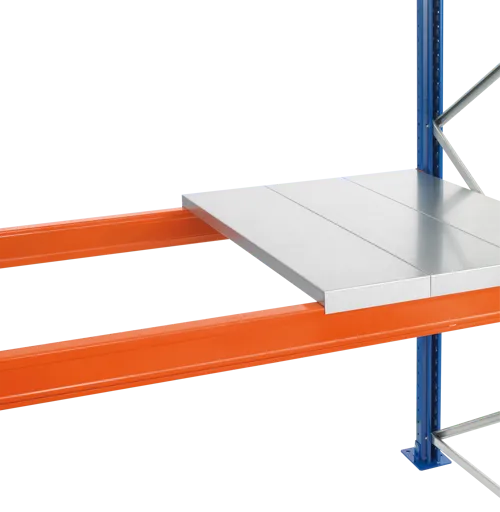 Stahlpaneel-Ebene für Schulte Palettenregal | BxT 270x80cm | aufgelegt | Stärke 1,25mm | Verzinkt