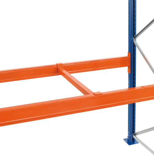 Tiefenauflage für Schulte Palettenregal zur holmbündigen Auflage von Spanplatten | HxBxT 10x6x108,4cm | Reinorange | Verzinkt