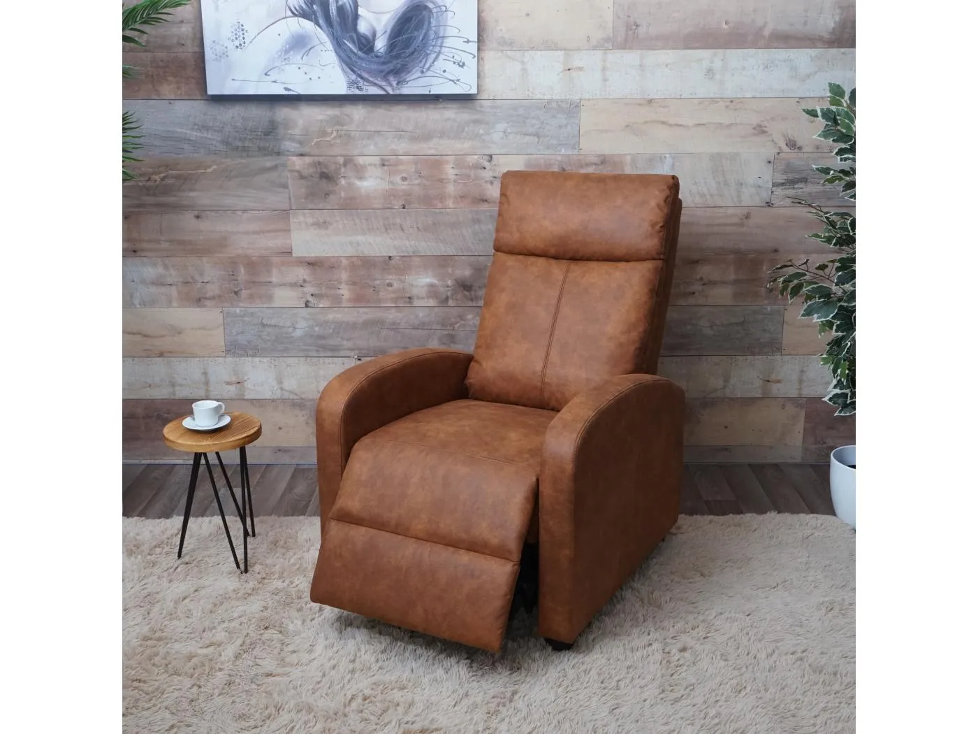 Relaxsessel MCW-F76, Vintage Wildlederimitat