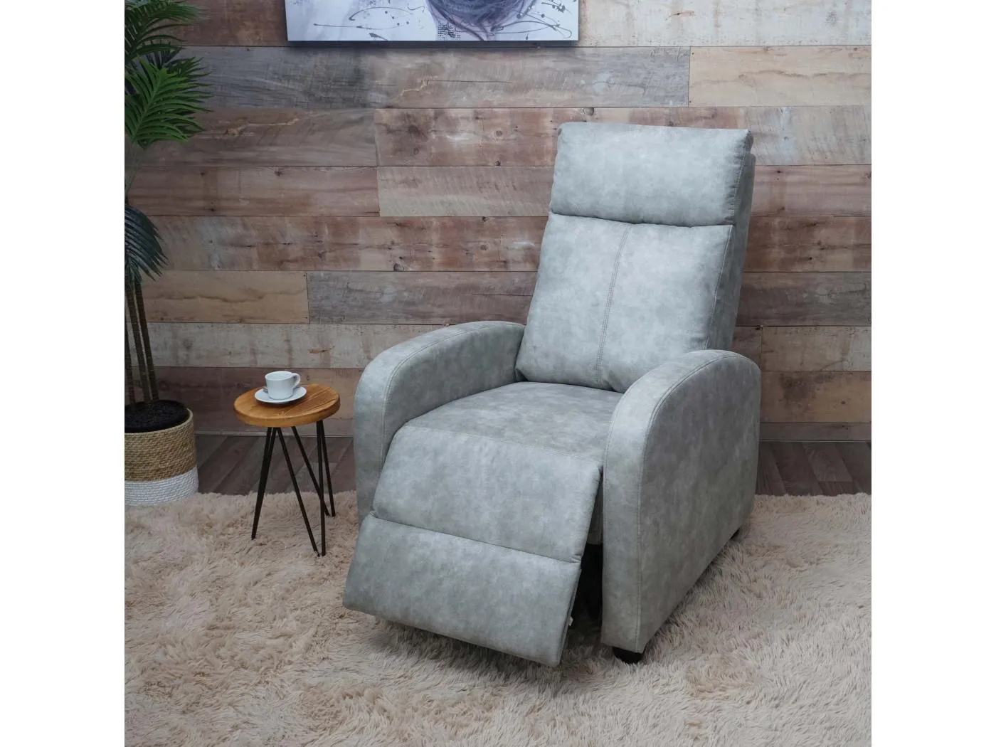 Relaxsessel MCW-F76, Vintage hellgrau