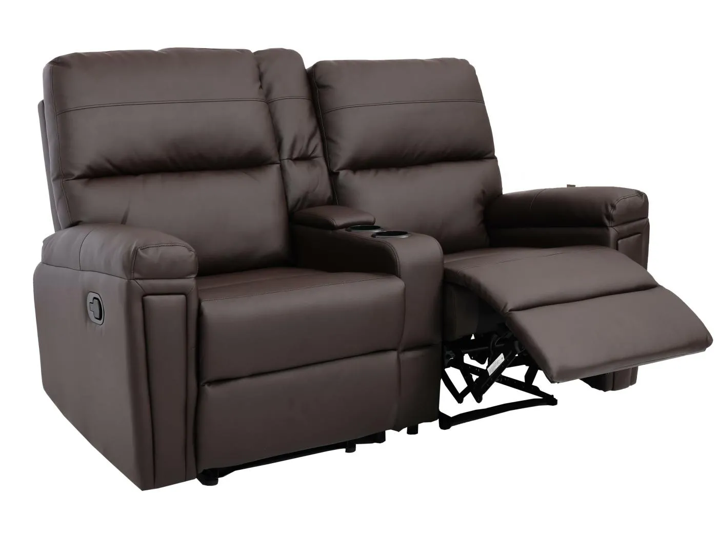 2er Kinosessel MCW-K17, Kunstleder braun