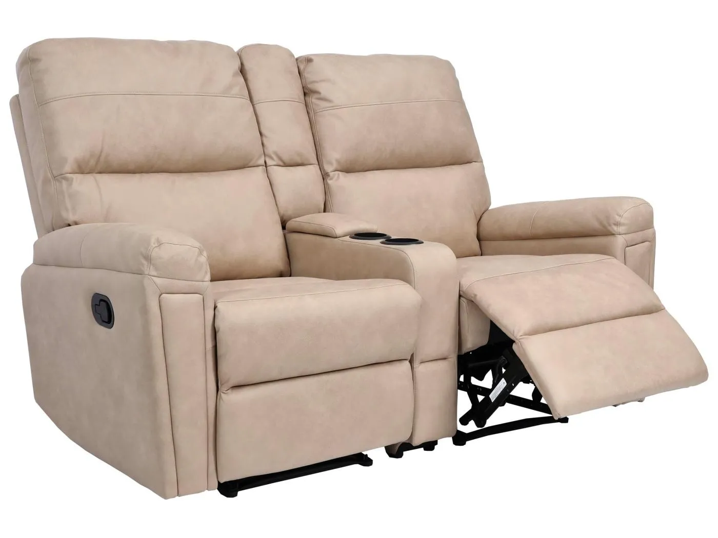 2er Kinosessel MCW-K17, Stoff/Textil beige