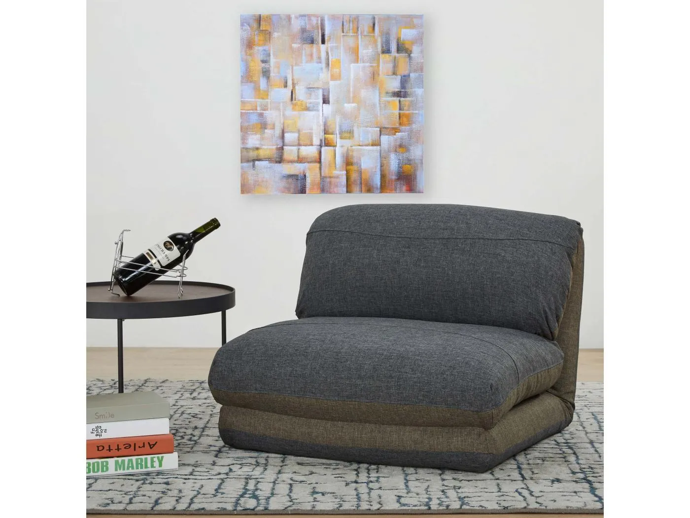 Schlafsessel MCW-E68, Khaki/dunkelgrau