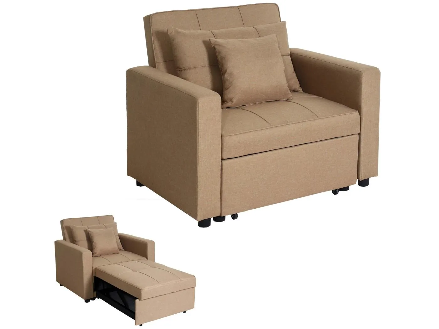 Schlafsessel MCW-L90, Taupe