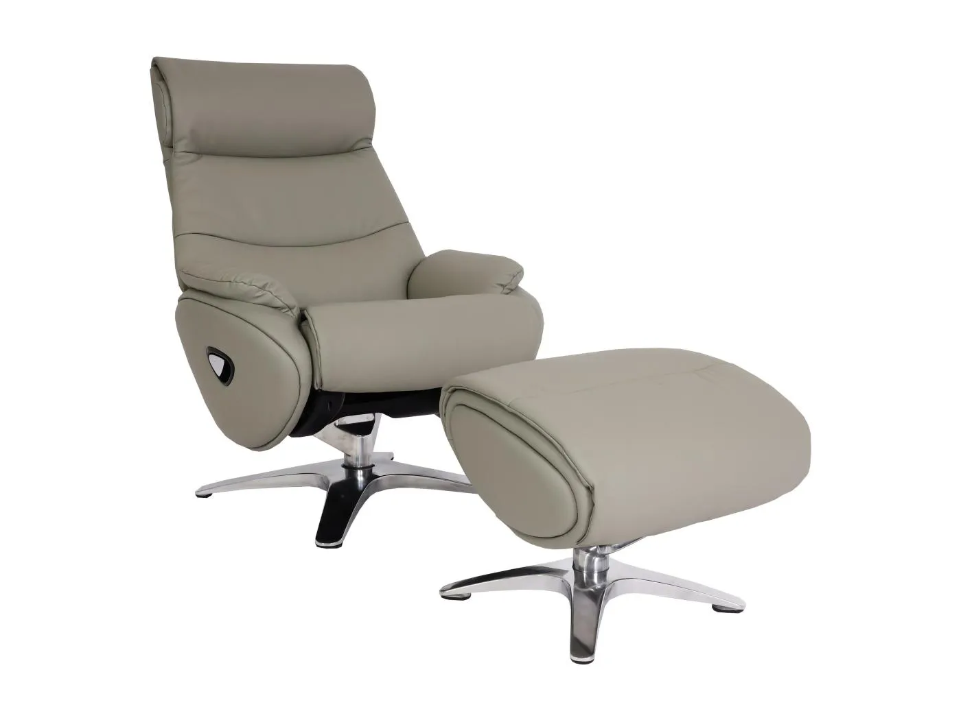 Relaxsessel mit Hocker MCW-K98, Grau