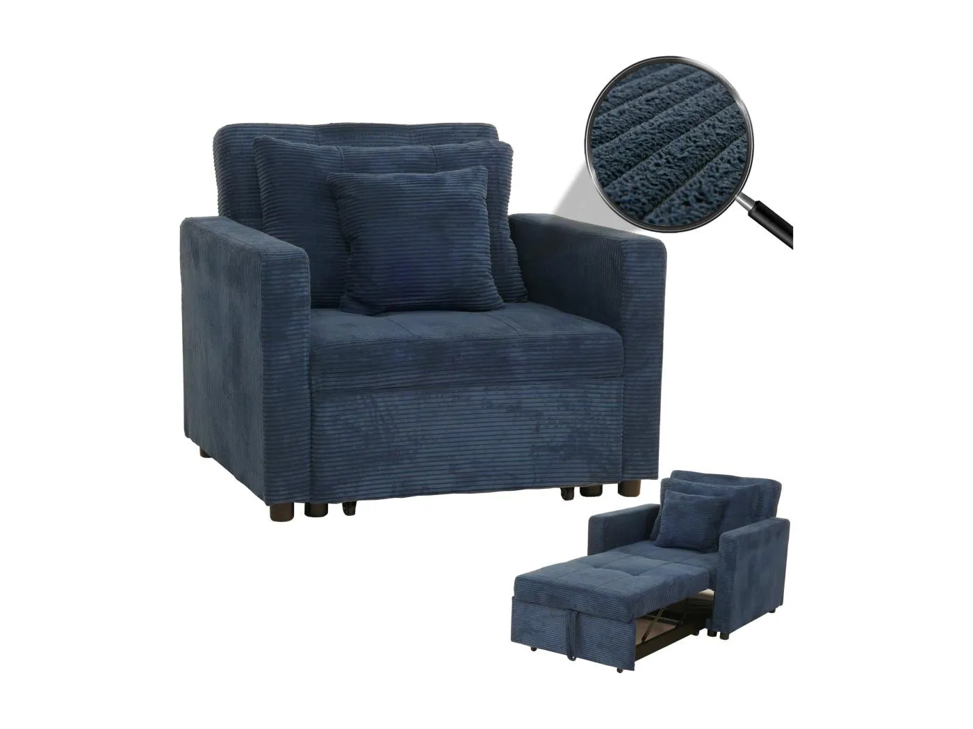 Schlafsessel MCW-L90, Blau