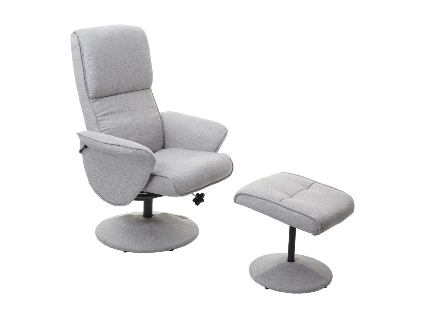 Relaxsessel Stockholm, Stoff/Textil, hellgrau