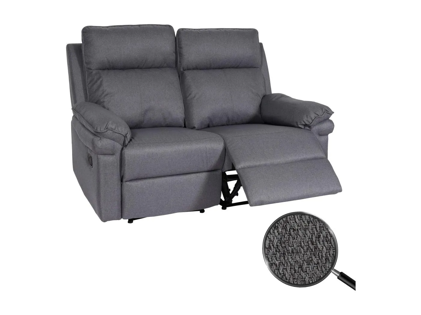 2er Kinosessel MCW-L94, Dunkelgrau