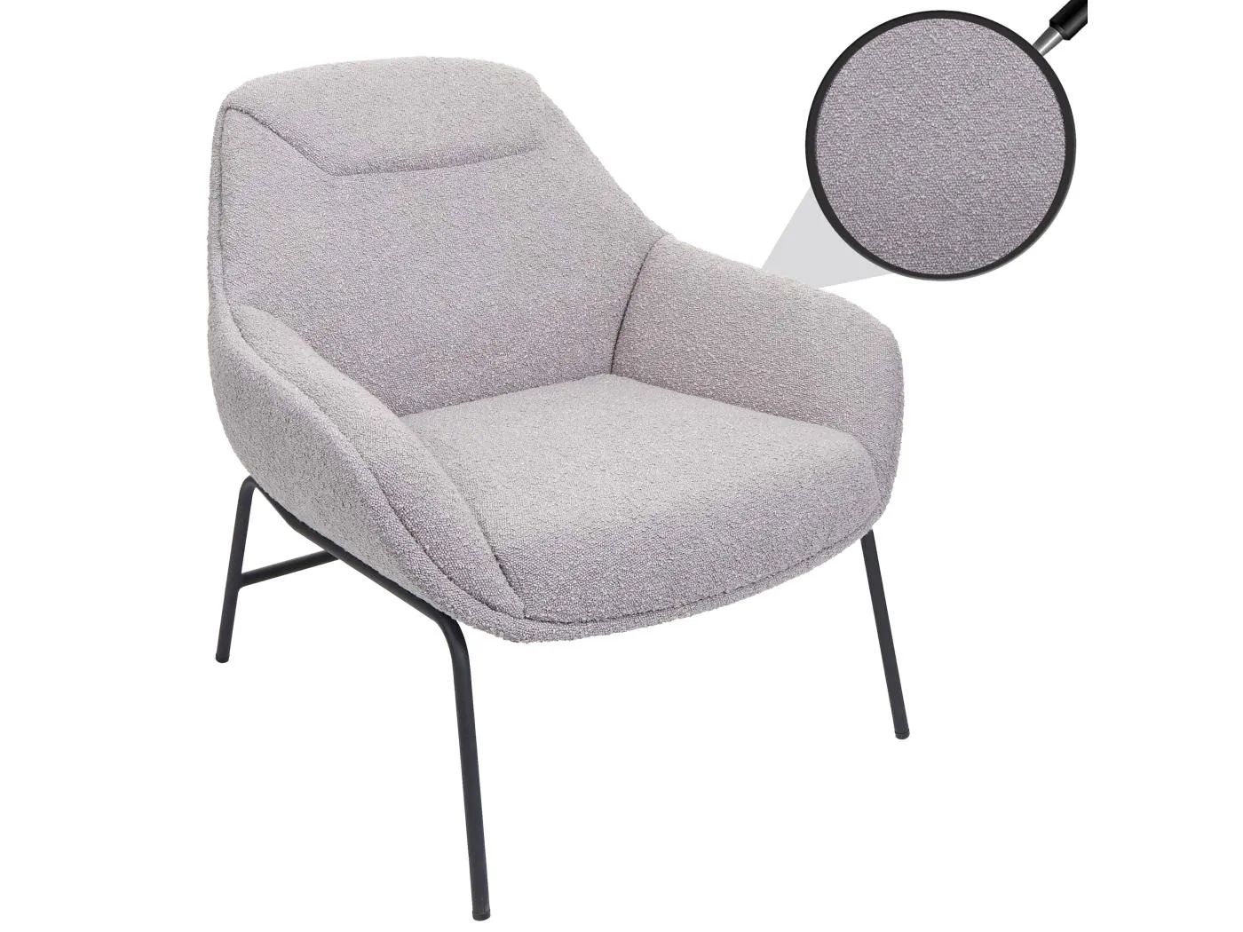 Lounge-Sessel MCW-J77, Hellgrau