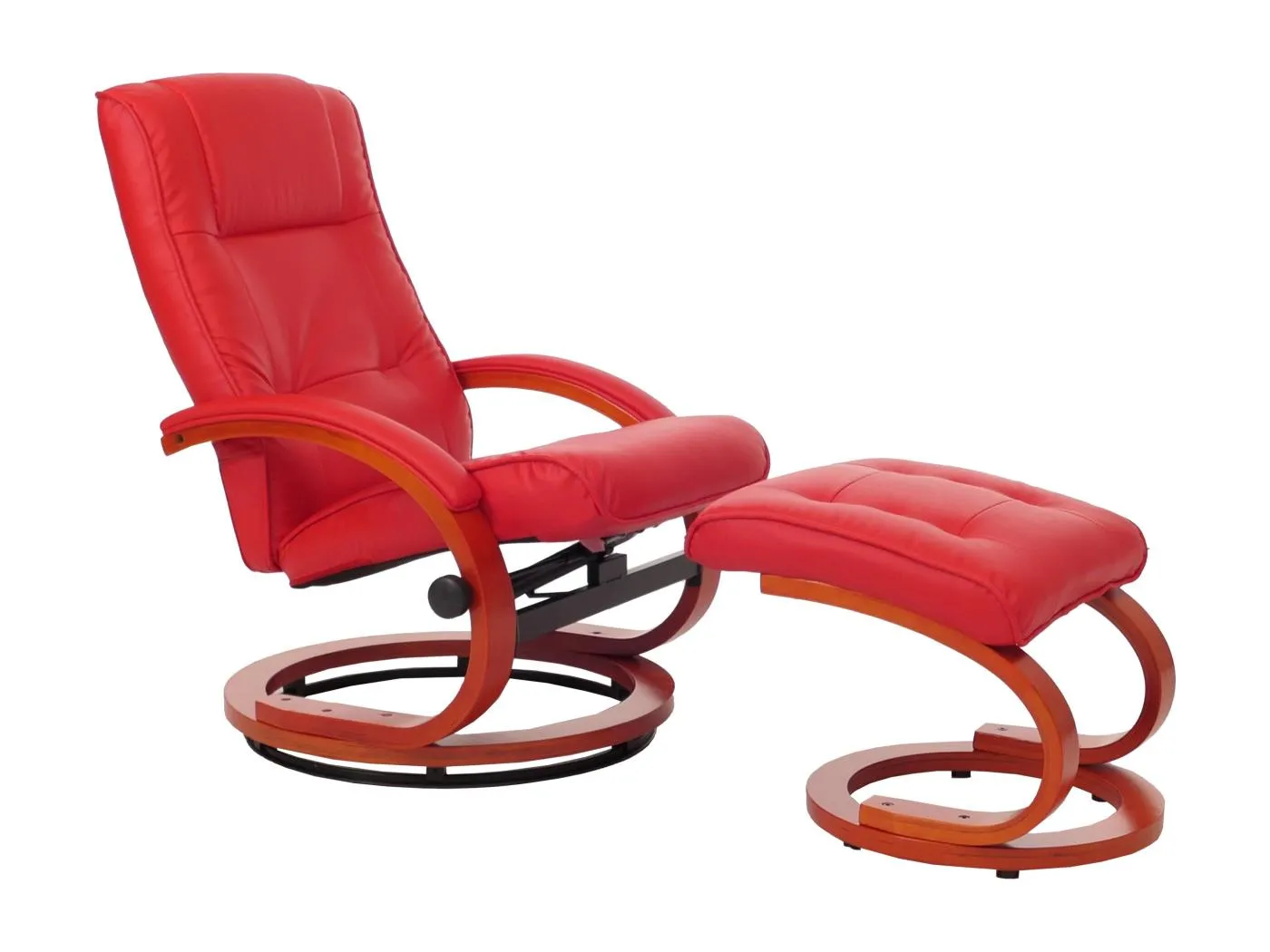 Relaxsessel Aprilia mit Hocker, Rot