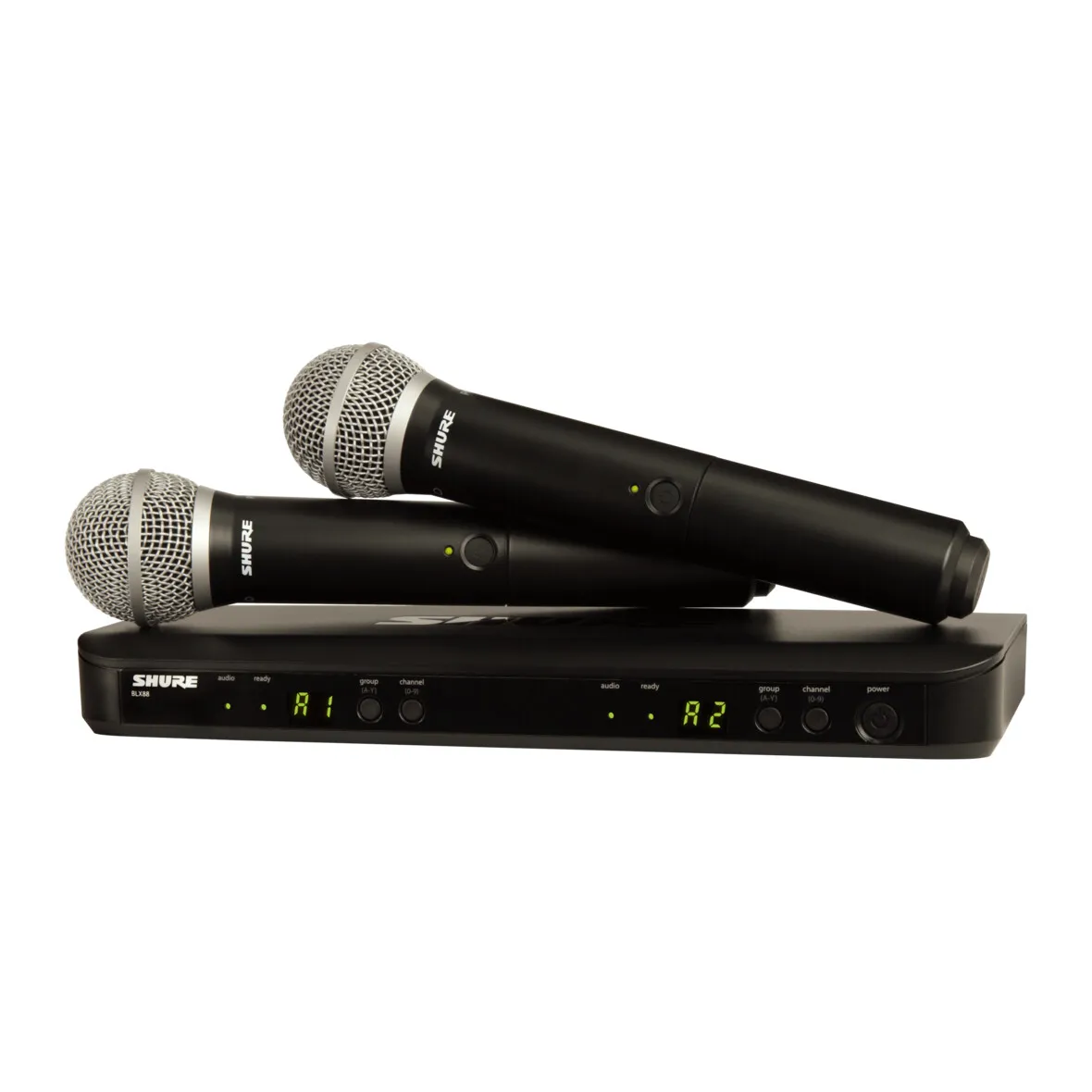 Shure BLX288E/PG58 Dual Funksystem mit PG58 Mikrofonen und Doppelempfänger K3E (606-630 MHz)