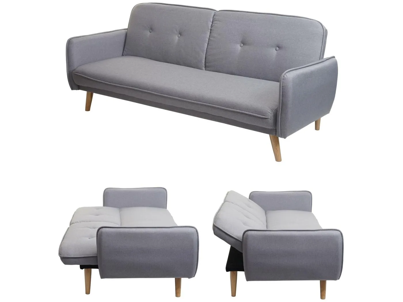 Schlafsofa MCW-J18, Grau