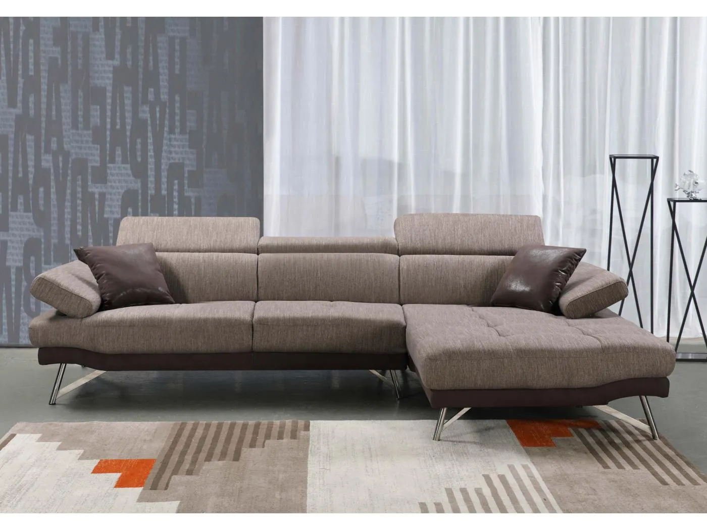 Sofa MCW-H92, Rechts, braun