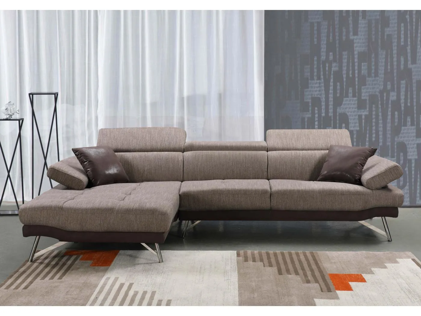 Sofa MCW-H92, Links, braun